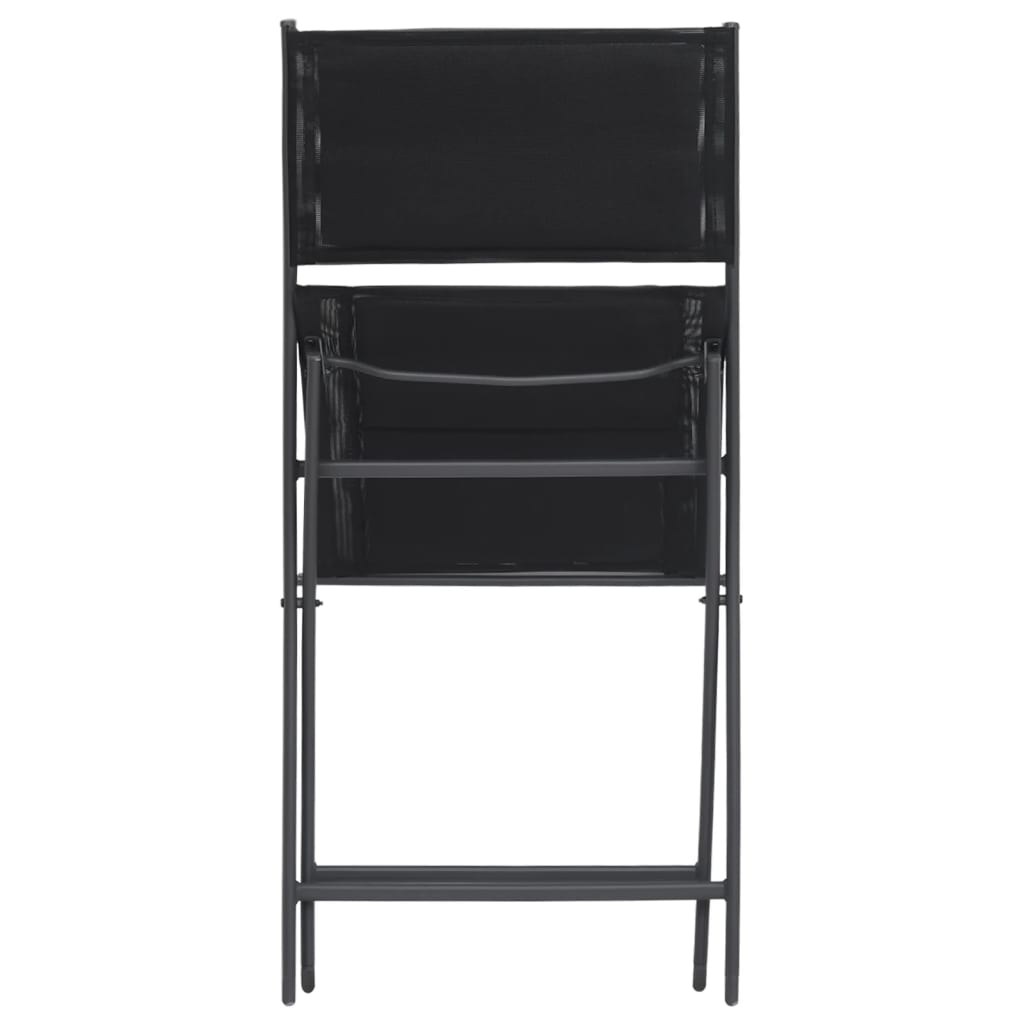 vidaXL Klappbare Gartenstühle 2 Stk. Stahl und Textilene