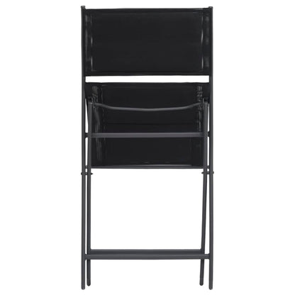 vidaXL Klappbare Gartenstühle 2 Stk. Stahl und Textilene