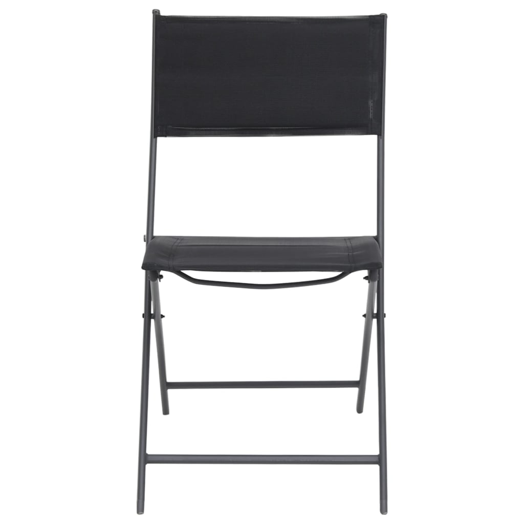 vidaXL Chaises de jardin pliantes 4 pcs Acier et textilène