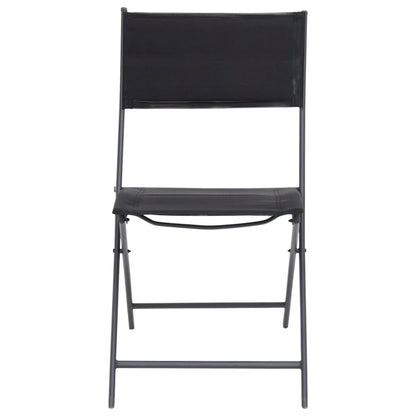 vidaXL Chaises de jardin pliantes 4 pcs Acier et textilène