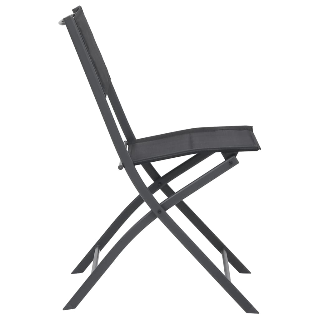 vidaXL Chaises de jardin pliantes 4 pcs Acier et textilène