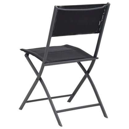 vidaXL Chaises de jardin pliantes 4 pcs Acier et textilène