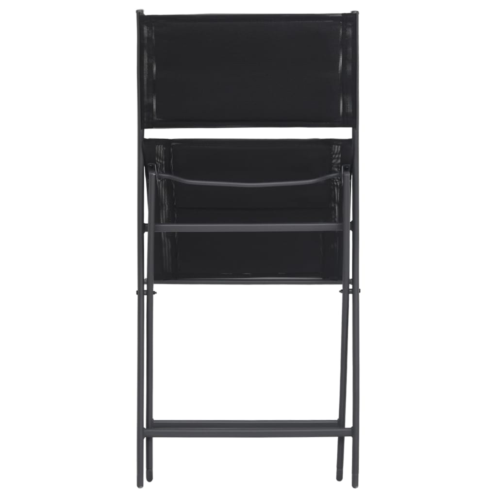 vidaXL Chaises de jardin pliantes 4 pcs Acier et textilène