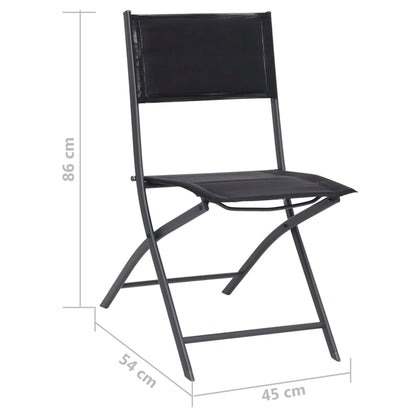 vidaXL Chaises de jardin pliantes 4 pcs Acier et textilène