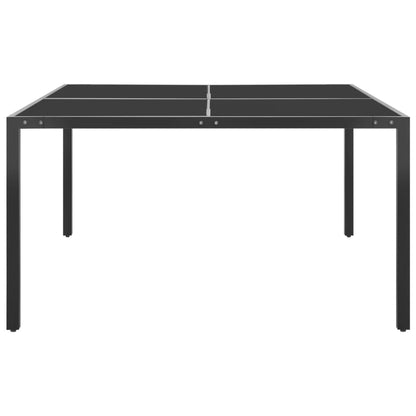 vidaXL Gartentisch Anthrazit 130x130x72 cm Stahl und Glas