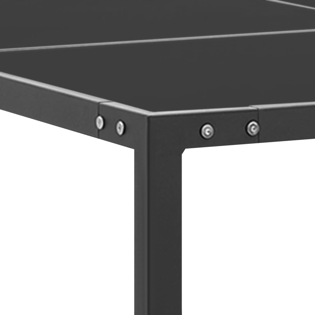 vidaXL Gartentisch Anthrazit 130x130x72 cm Stahl und Glas