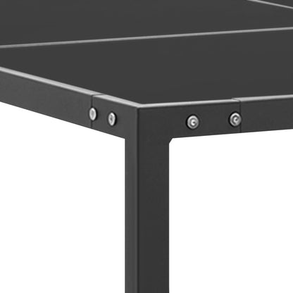 vidaXL Gartentisch Anthrazit 130x130x72 cm Stahl und Glas