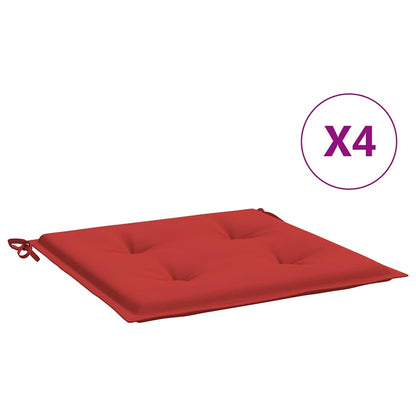 Gartenstuhl-Kissen 4 Stk. Rot 50x50x4 cm Oxford-Gewebe