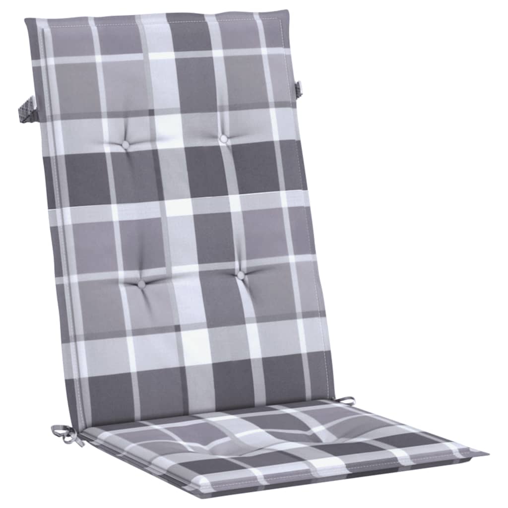 vidaXL Coussins de chaise de jardin dossier haut 6 pcs 120x50x3cm tissu