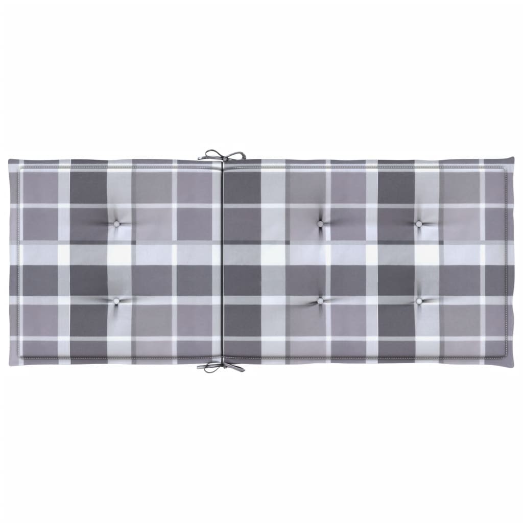 vidaXL Coussins de chaise de jardin dossier haut 6 pcs 120x50x3cm tissu