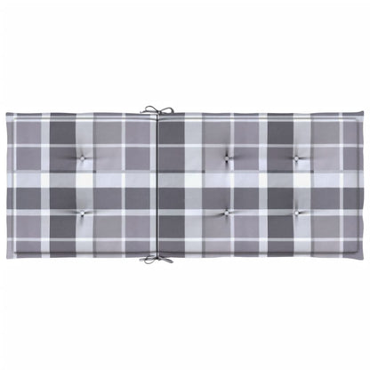 vidaXL Coussins de chaise de jardin dossier haut 6 pcs 120x50x3cm tissu