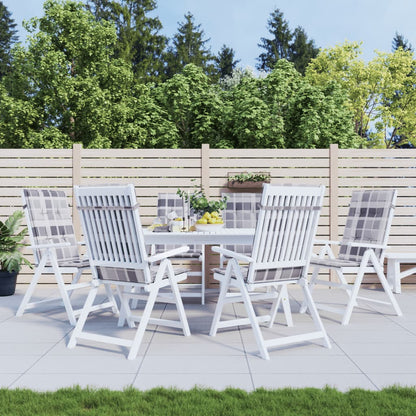 vidaXL Coussins de chaise de jardin dossier haut 6 pcs 120x50x3cm tissu