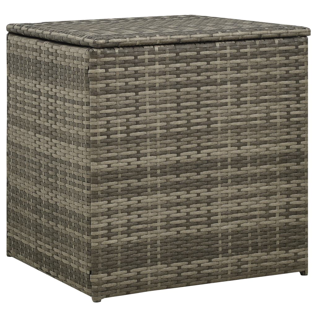 vidaXL Salon de jardin 4 pcs avec coussins résine tressée gris