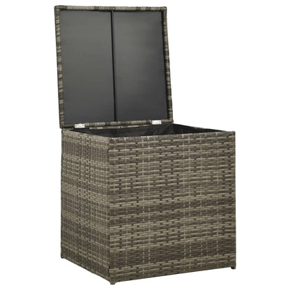 vidaXL Salon de jardin 4 pcs avec coussins résine tressée gris