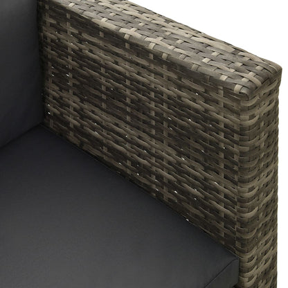vidaXL Ensemble de jardin de 4 pièces avec coussins résine tressée gris