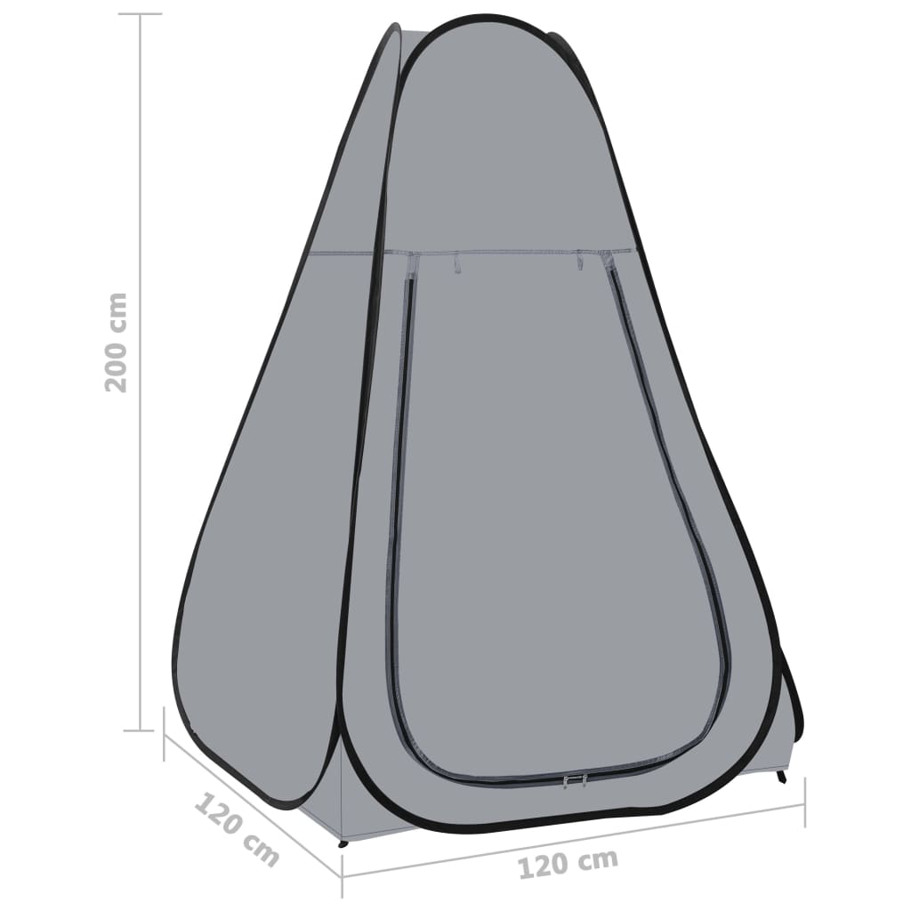 vidaXL Pop-Up Duschzelt Grau