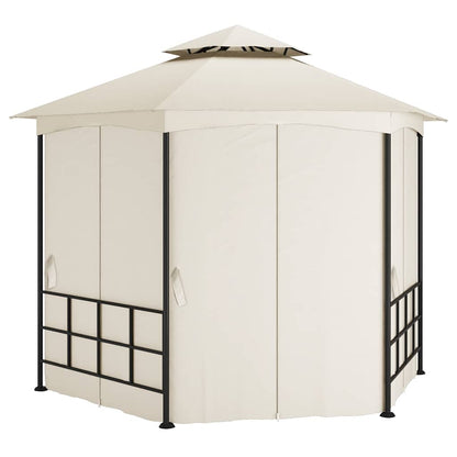 Pavillon mit Seitenwänden 3,1x2,7 m Creme