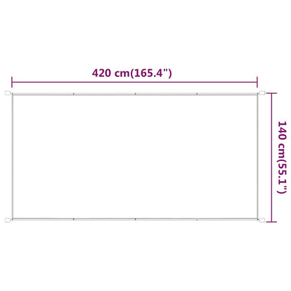 vidaXL Store Vertical Blanc 140x420 cm Tissu Oxford