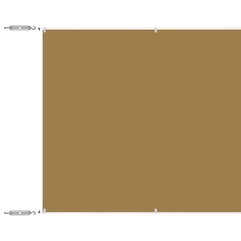 vidaXL Senkrechtmarkise Beige 140x1200 cm Oxford-Gewebe