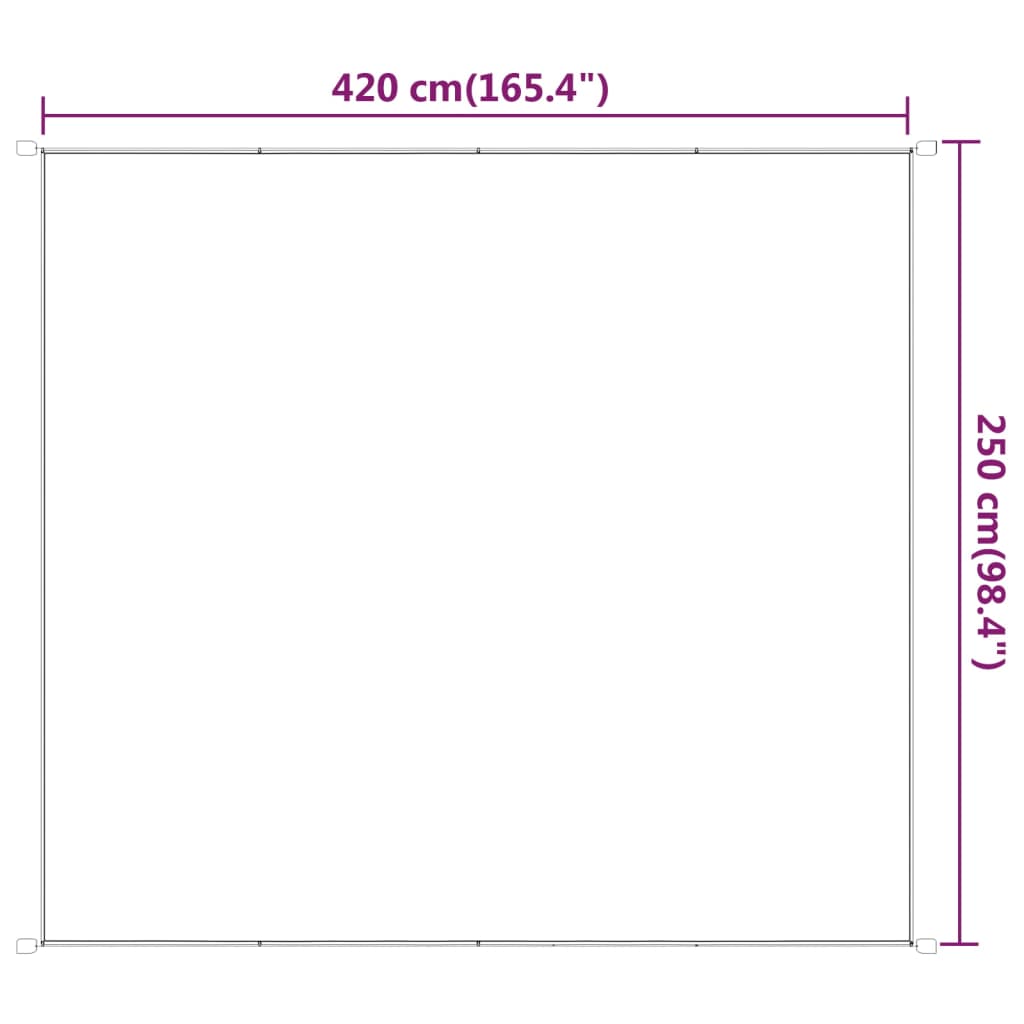 vidaXL Senkrechtmarkise Hellgrün 250x420 cm Oxford-Gewebe