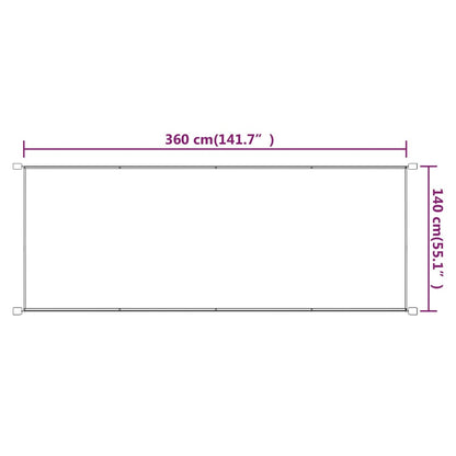 vidaXL Senkrechtmarkise Terrakotta 140x360 cm Oxford-Gewebe