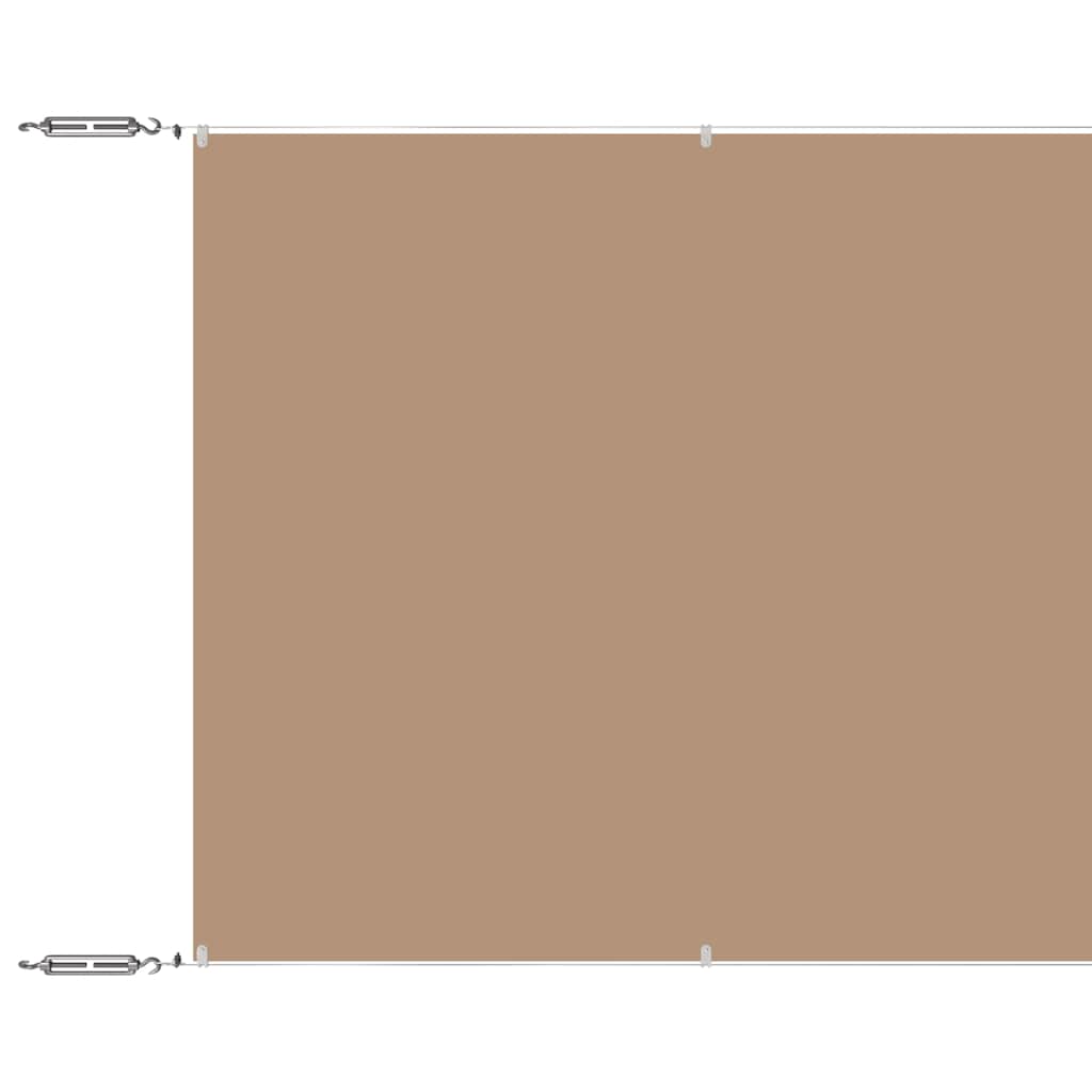 vidaXL Senkrechtmarkise Taupe 180x1200 cm Oxford-Gewebe