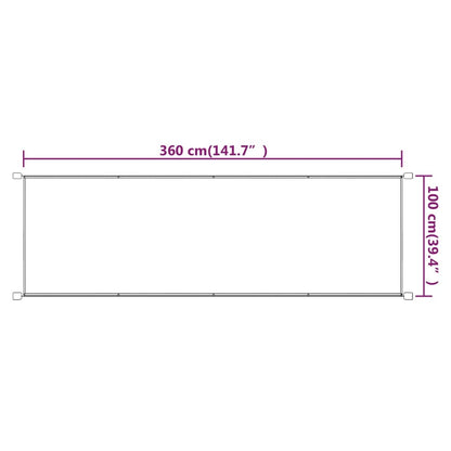 vidaXL Store latéral Bleu 100x360 cm Tissu Oxford