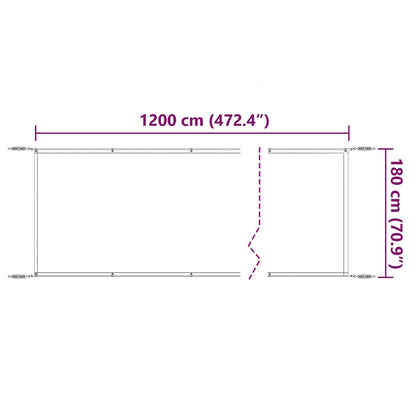 vidaXL Store vertical bleu 180x1200 cm Tissu Oxford