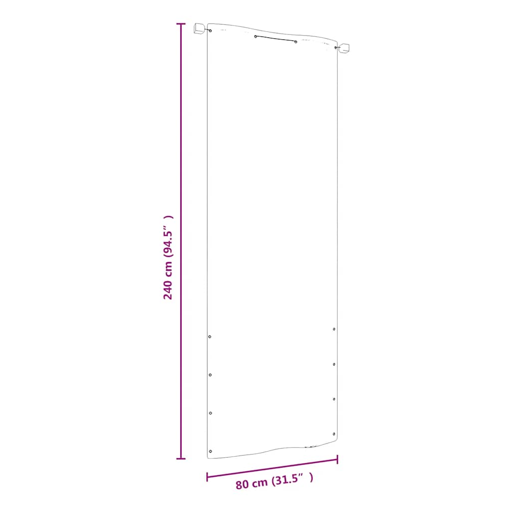 vidaXL Balkon-Sichtschutz Rot 80x240 cm Oxford-Gewebe