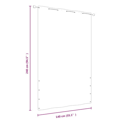 vidaXL Balkon-Sichtschutz Rot 140x240 cm Oxford-Gewebe
