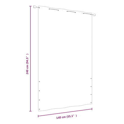 vidaXL Balkon-Sichtschutz Schwarz 140x240 cm Oxford-Gewebe