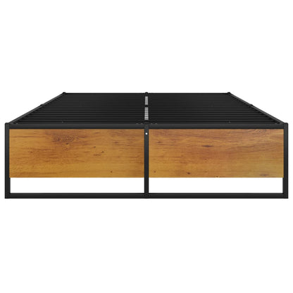vidaXL Bettgestell Schwarz Metall 120x200 cm