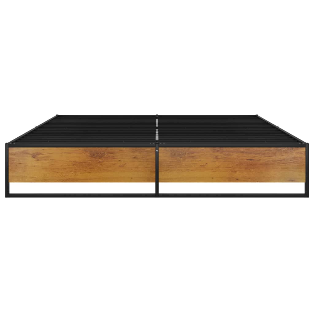 vidaXL Bettgestell Schwarz Metall 180x200 cm