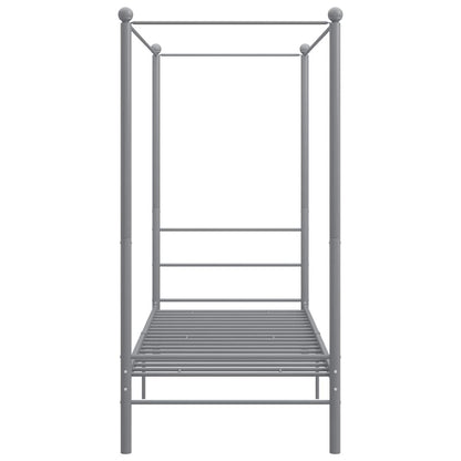 Himmelbett Grau Metall 90x200 cm
