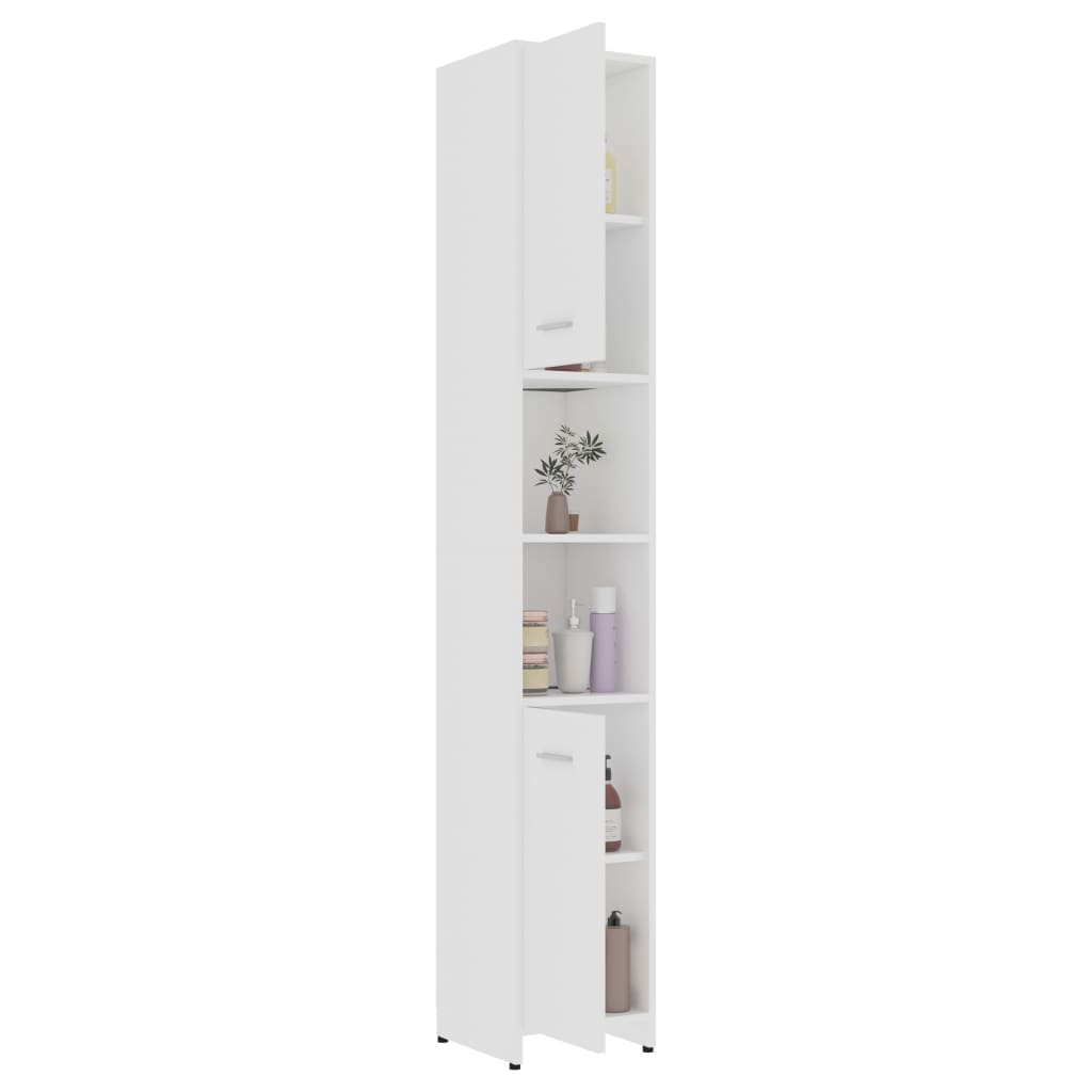 vidaXL 3-tlg. Badmöbel-Set Weiß Holzwerkstoff