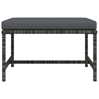 vidaXL Repose-pieds modulaire avec coussin gris résine tressée