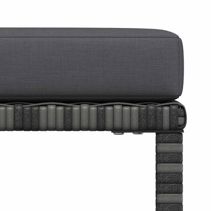 vidaXL Repose-pieds modulaire avec coussin gris résine tressée