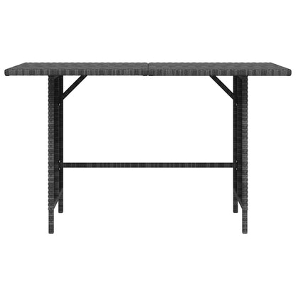vidaXL Table à dîner de jardin gris 110x70x65 cm résine tressée