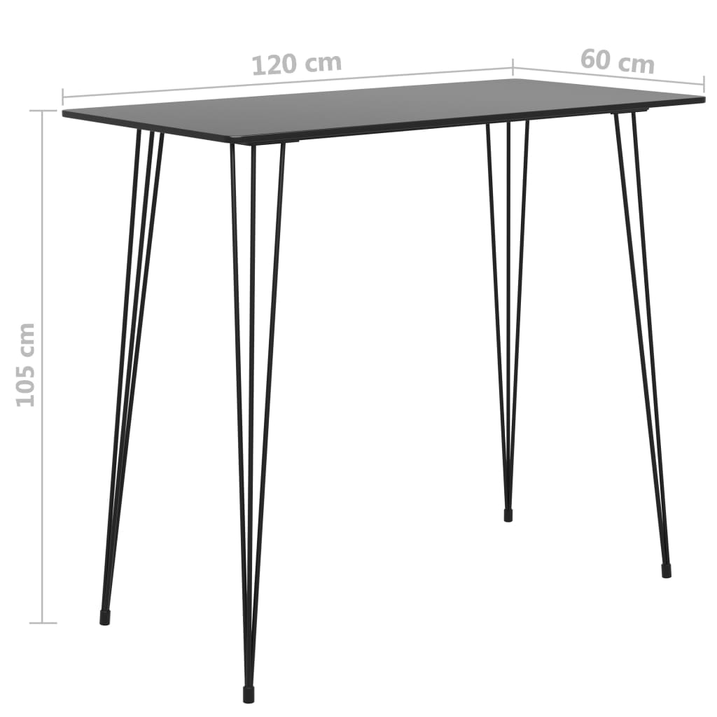 vidaXL Ensemble de bar 5 pcs Noir et Blanc