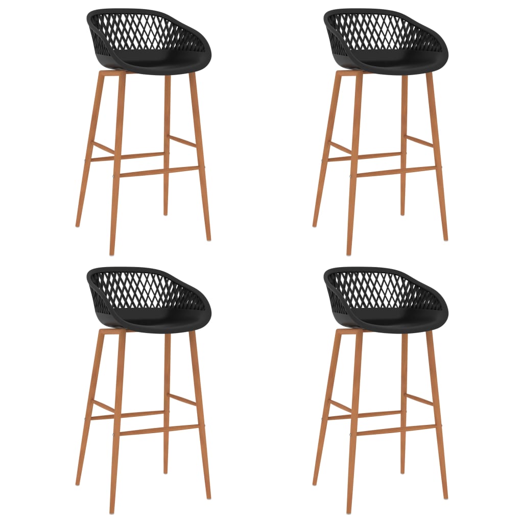 vidaXL Ensemble de bar 5 pcs noir