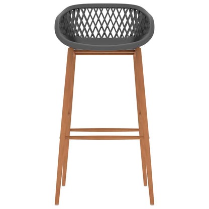 vidaXL 5-tlg. Bar-Set Schwarz und Grau