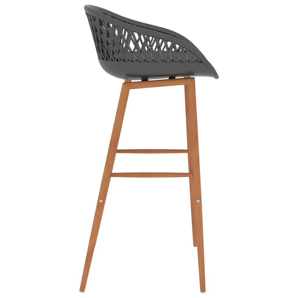 vidaXL 5-tlg. Bar-Set Schwarz und Grau