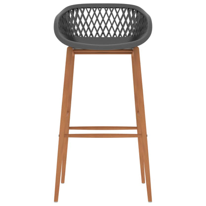 vidaXL 5-tlg. Bar-Set Weiß und Grau