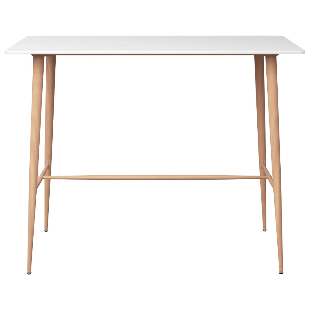 vidaXL Ensemble de bar 7 pcs Blanc et noir
