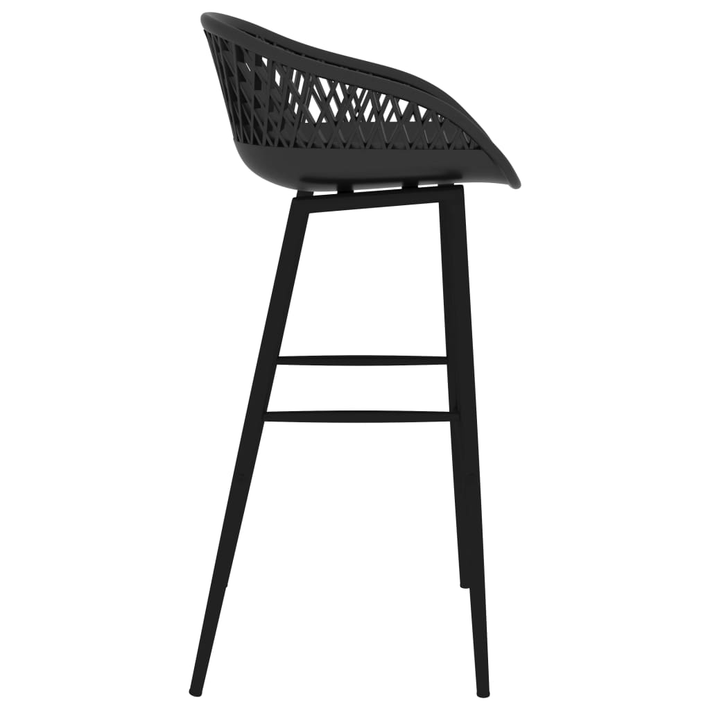 vidaXL Ensemble de bar 7 pcs Blanc et noir