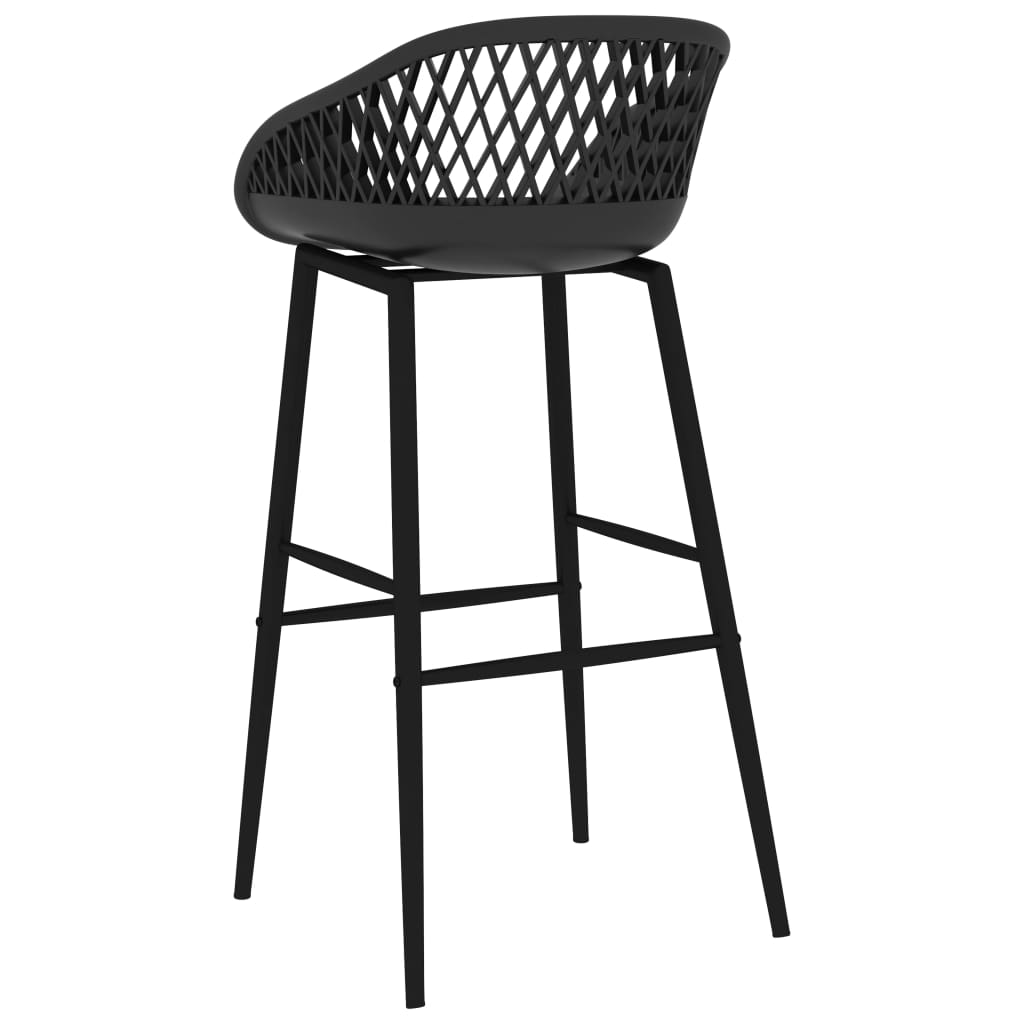 vidaXL Ensemble de bar 7 pcs Blanc et noir