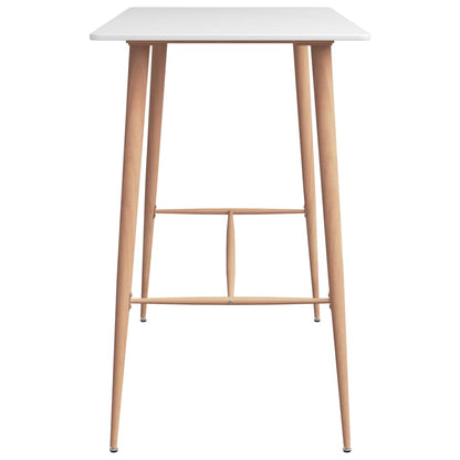vidaXL Ensemble de bar 7 pcs Blanc et noir