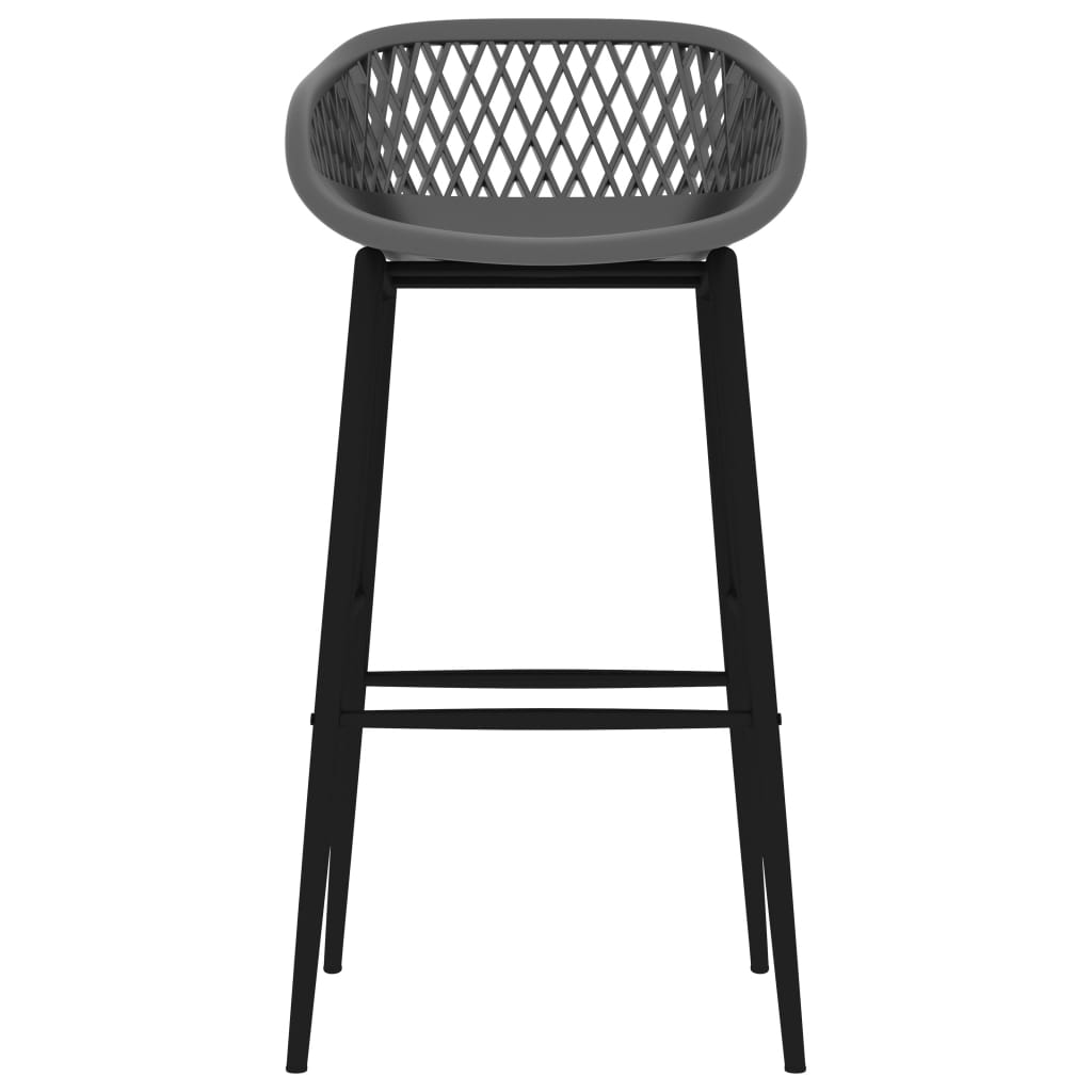 vidaXL 5-tlg. Bar-Set Schwarz und Grau