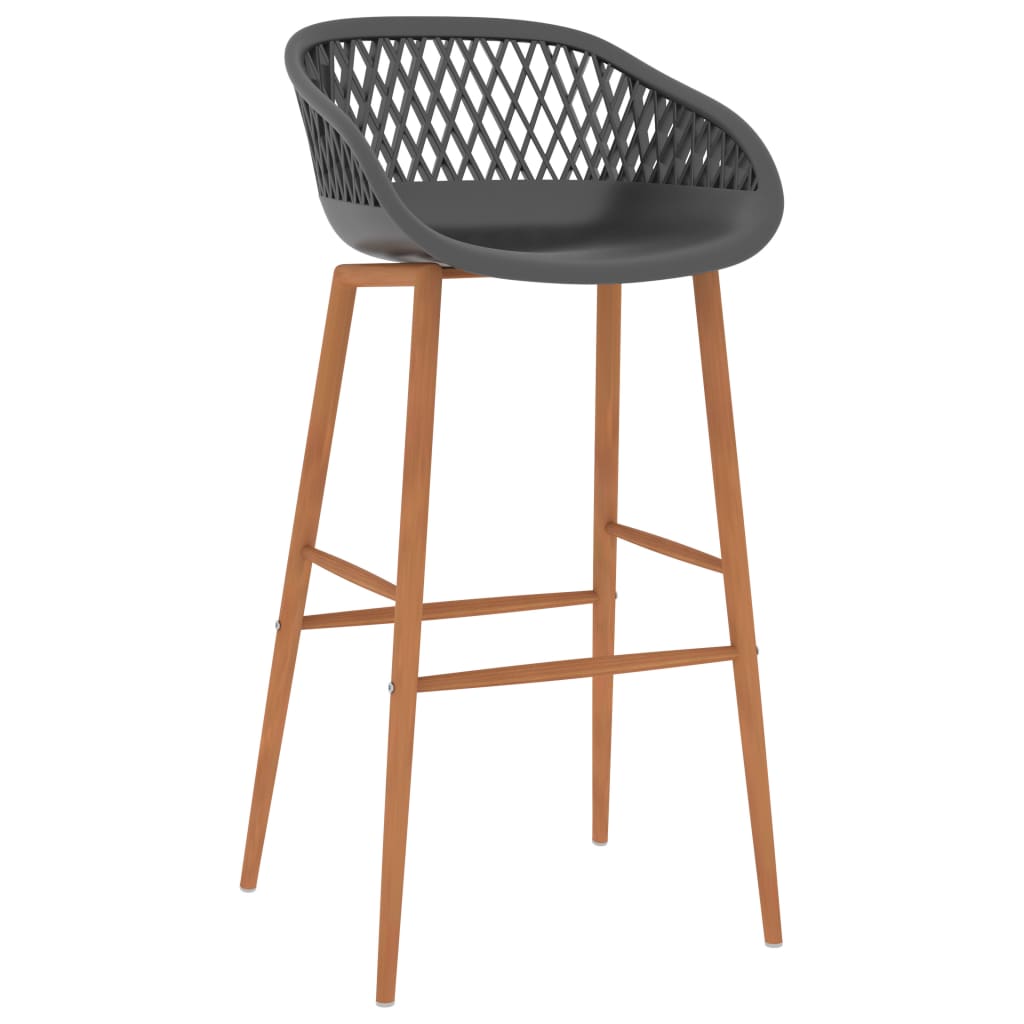 vidaXL 5-tlg. Bar-Set Schwarz und Grau