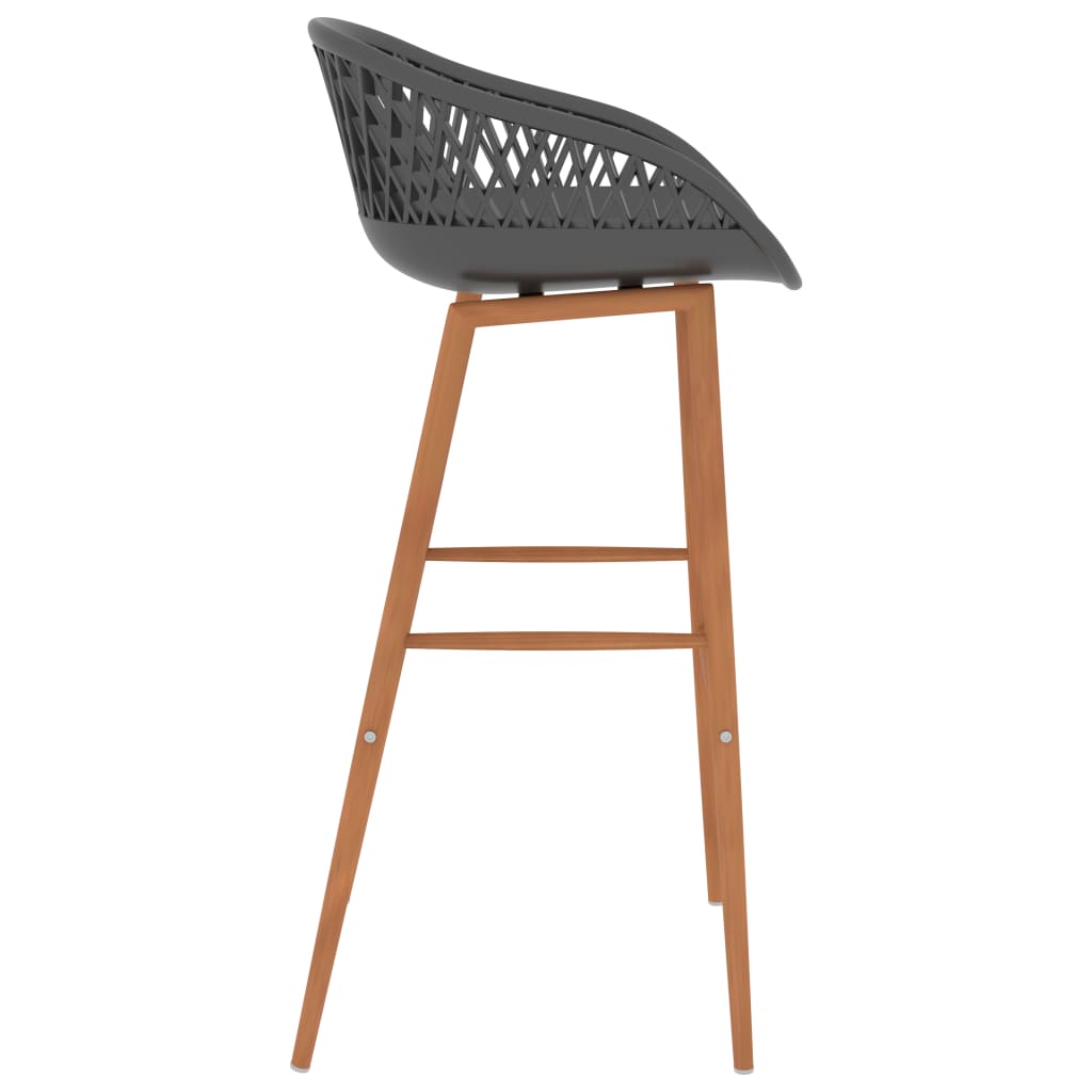 vidaXL 5-tlg. Bar-Set Schwarz und Grau